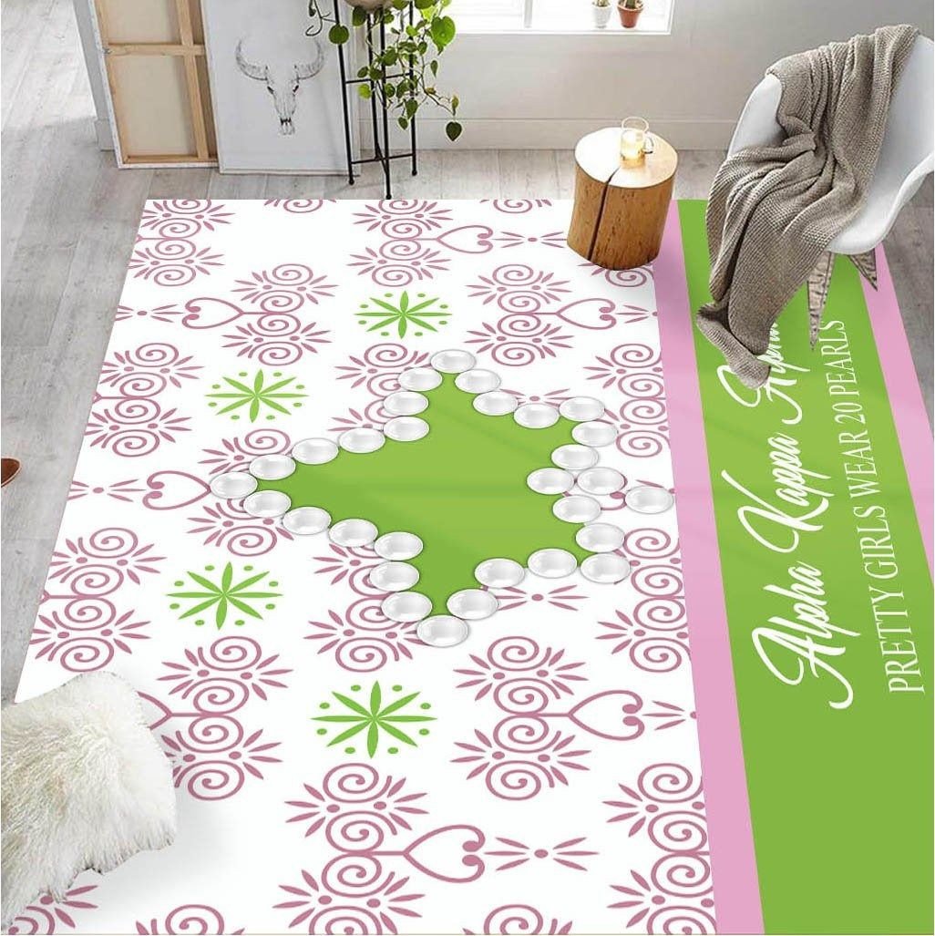 Wonderprint Area Rug Alpha Kappa Alpha Girls Wear 20 Pearls Area Rug  Lt10