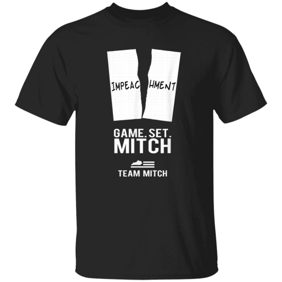 Game Set Mitch Team Mitch Impeachment Nancy Pelosi Ripped TShirt