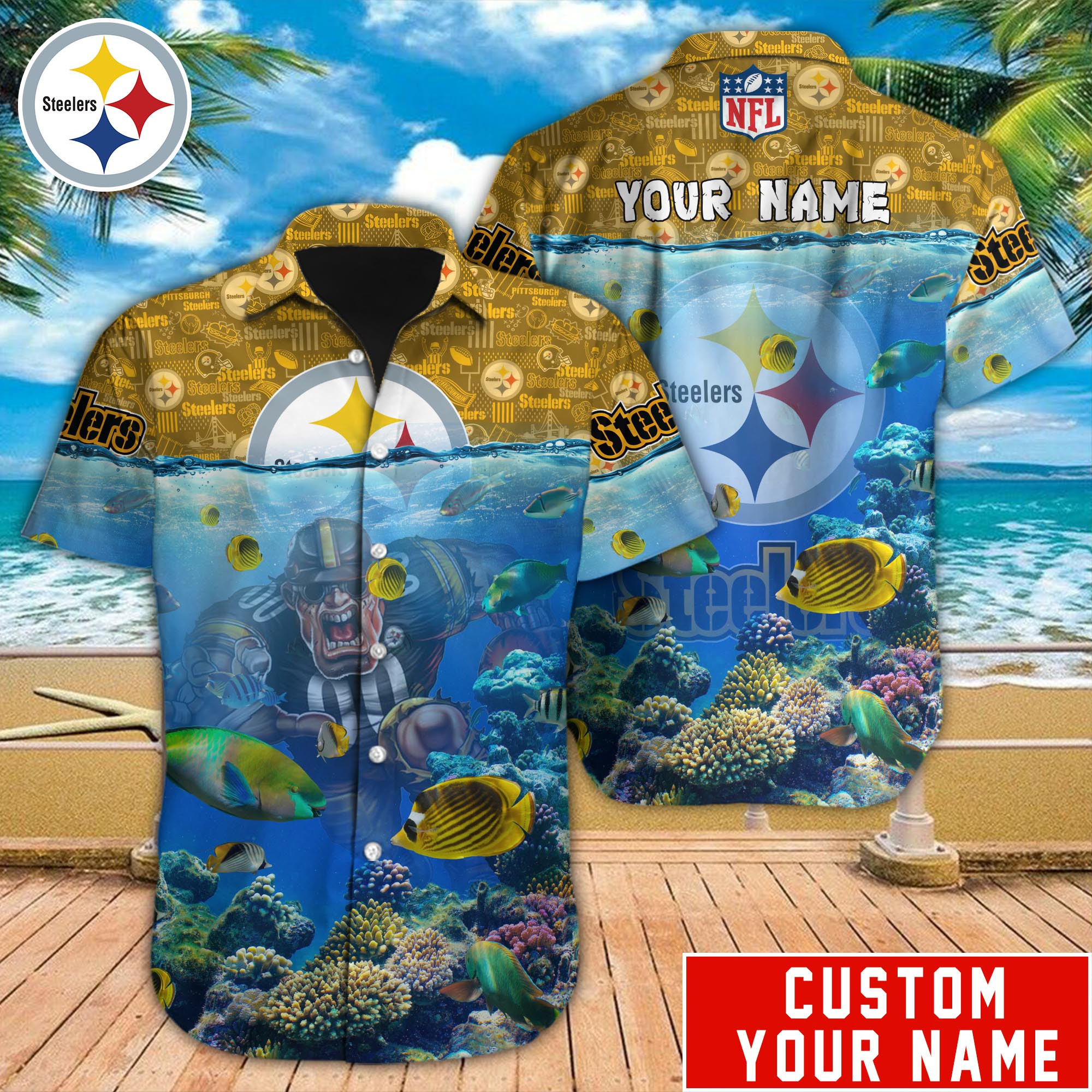 Pittsburgh Steelers Nfl-Hawaiian Shirt Custom M-39359