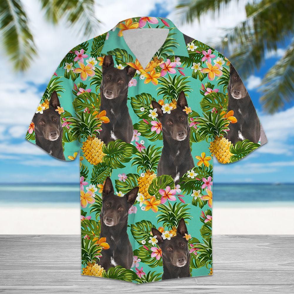 Tropical Pineapple Australian Kelpie Aloha Hawaiian Shirt Colorful Short Sleeve Summer Beach Casual Shirt For Men And Women