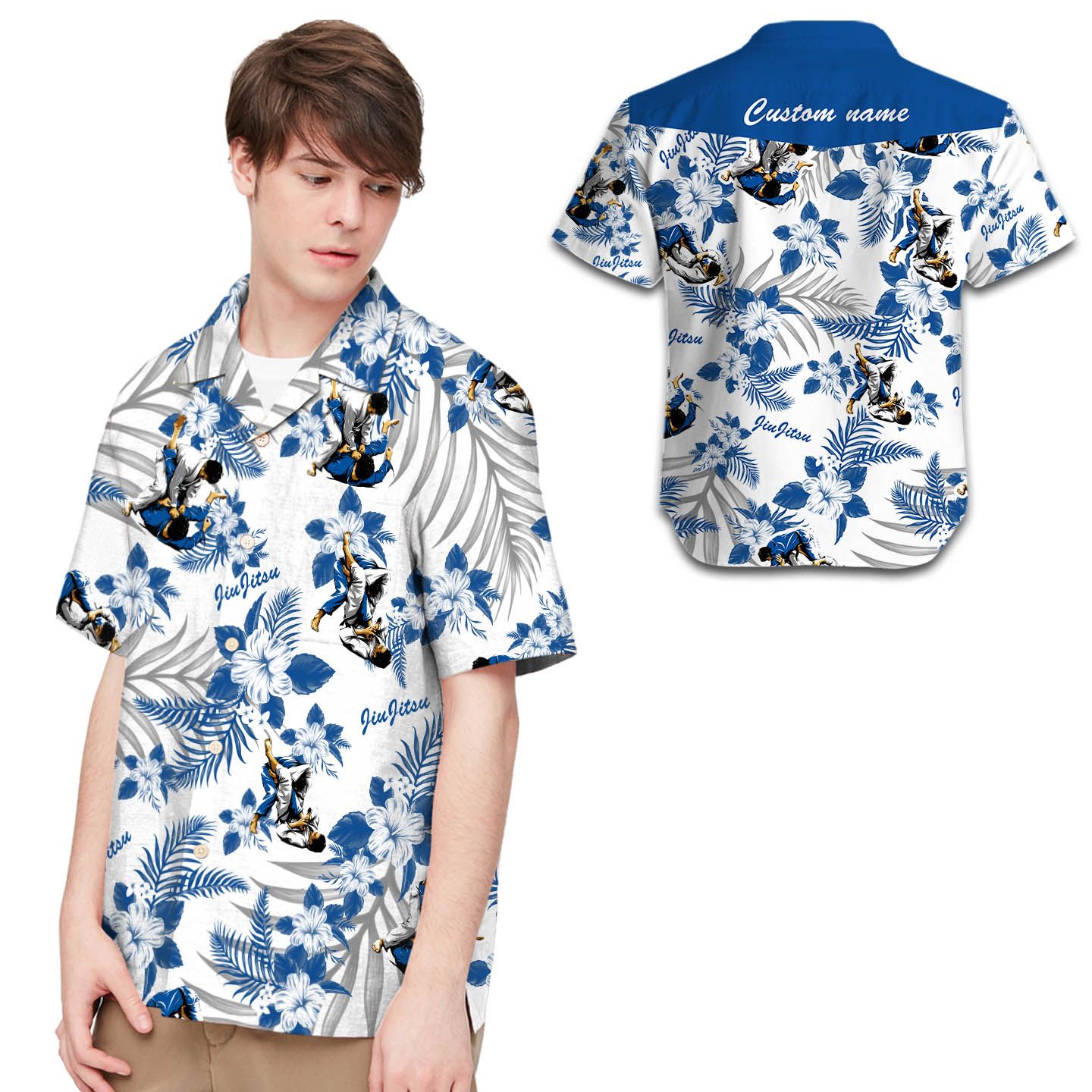 Jiu Jitsu Custom Name Men Hawaiian Shirt For Martial Arts Lovers In Daily Life Ha10665