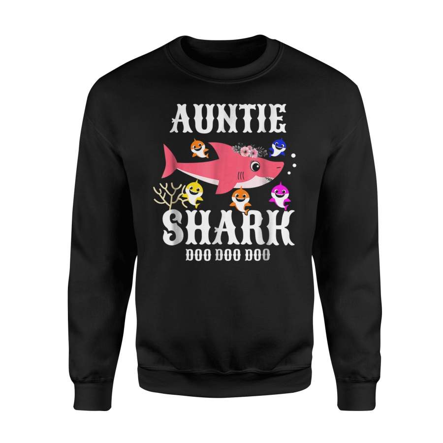 Auntie Shark Funny Shark Lover Gift Idea Sweatshirt