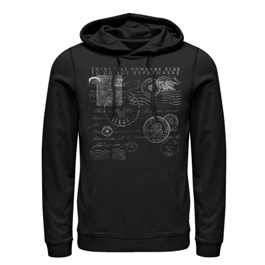 Lost Gods Men’s Nowhere but Everywhere  Lightweight Hoodie Black