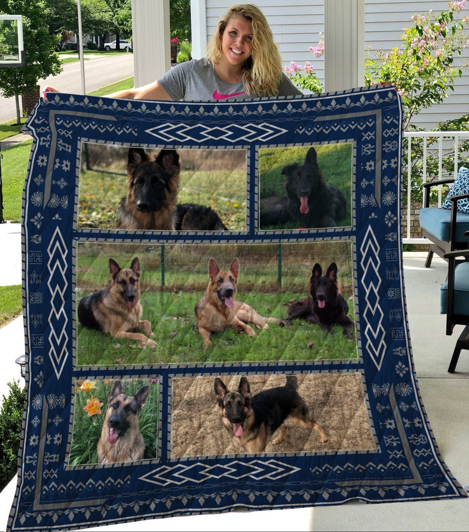 CUSTOM German Shepherd 3D Quilt Blanket HGM10