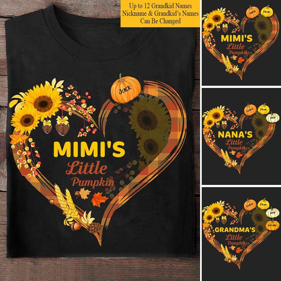 Mimi’S Little Pumpkins And Grandkids Heart Shirt