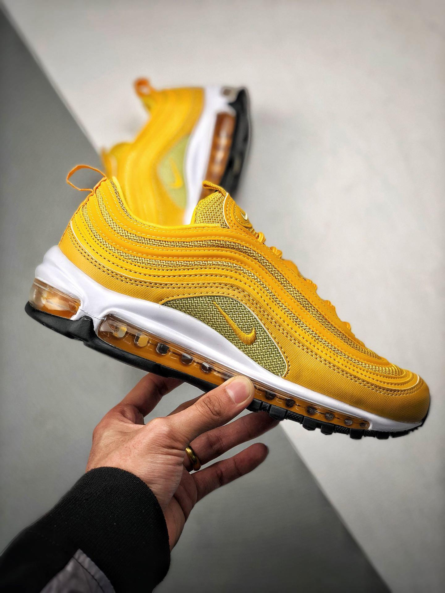 Nike Air Max 97 GS MustardBuff Gold-White 5339602