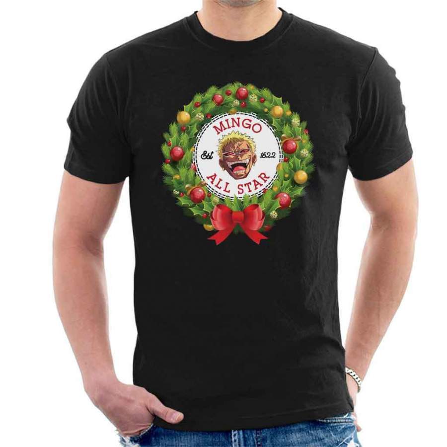 Mingo One Piece Christmas Wreath All Star Converse Logo Men’s T-shirt