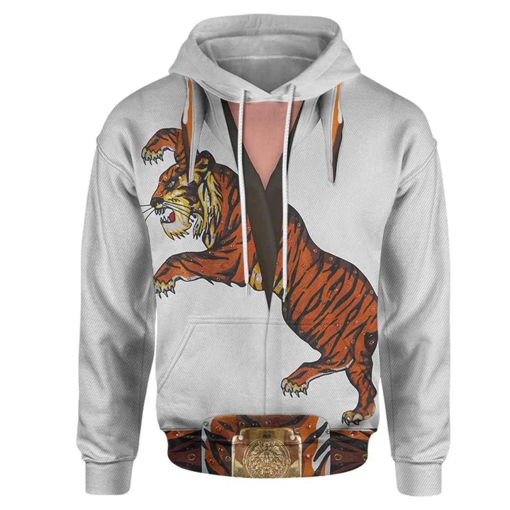 Alohazing 3D Singer Elvis Presley Tiger Jumpsuit Custom Hoodie