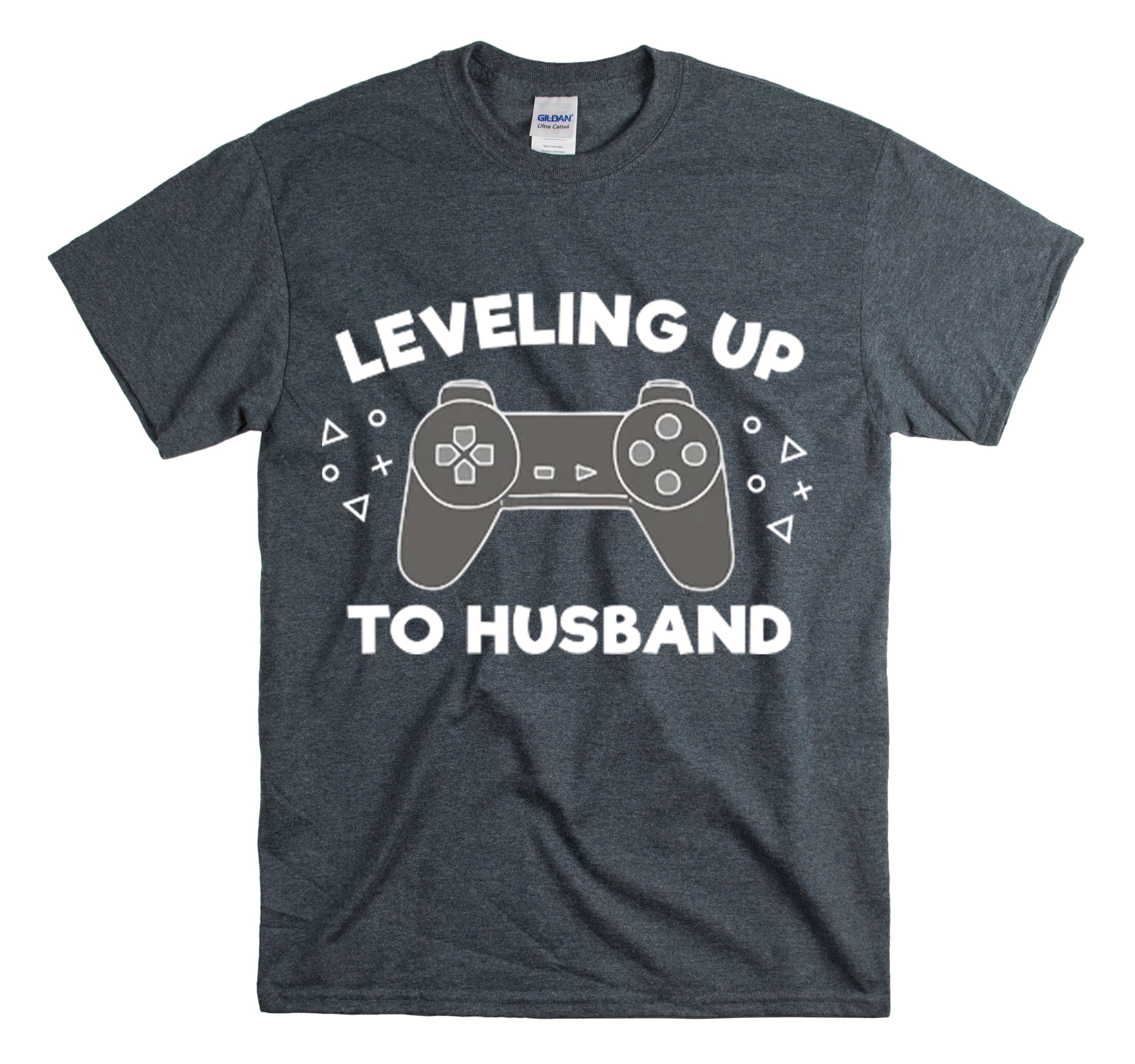 Shirt Funny Leveling Up To Husband Honeymoon Celebratory Hubby T-Shirt Unisex Heavy Cotton Tee