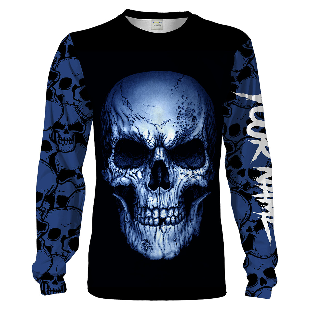 Blue Skull Camo Skull Hoodie, Sweatshirt, T-shirt Personalized Skull gifts for Men, Women Chipteeamz FSD1747