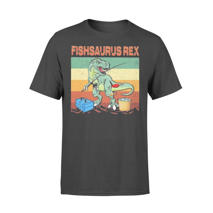 Fish Saurus Rex Fishing Vintage T-shirt