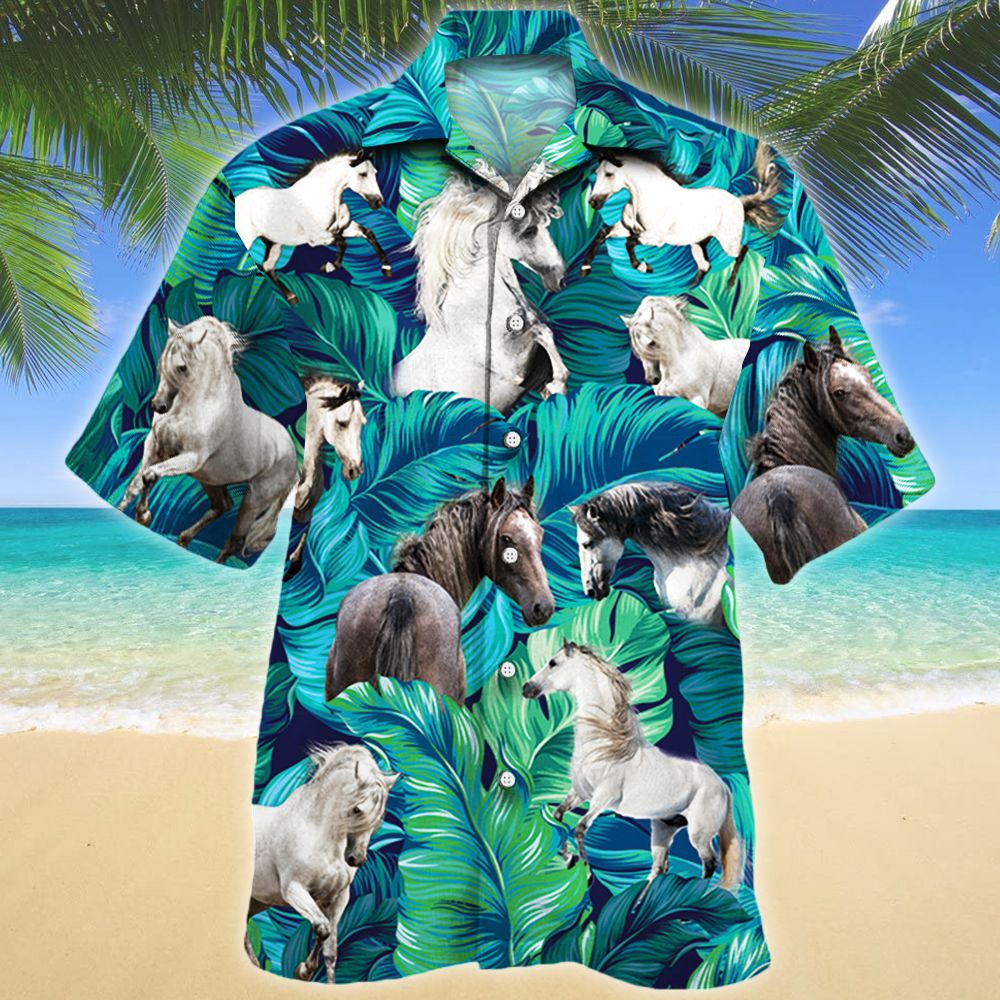 Andalusian Horse Lovers Hawaiian Shirt Ha63671