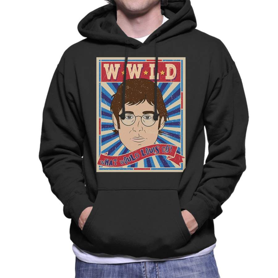 WWLD What Would Louis Do Theroux Men’s Hooded Sweatshirt