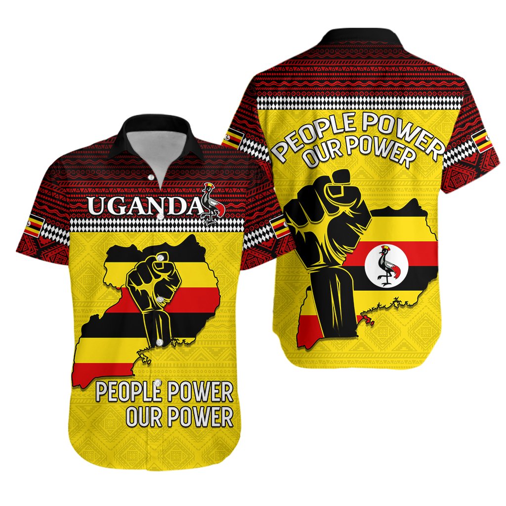 Uganda Hawaiian Shirt African Pattern People Power Our Power Lt13