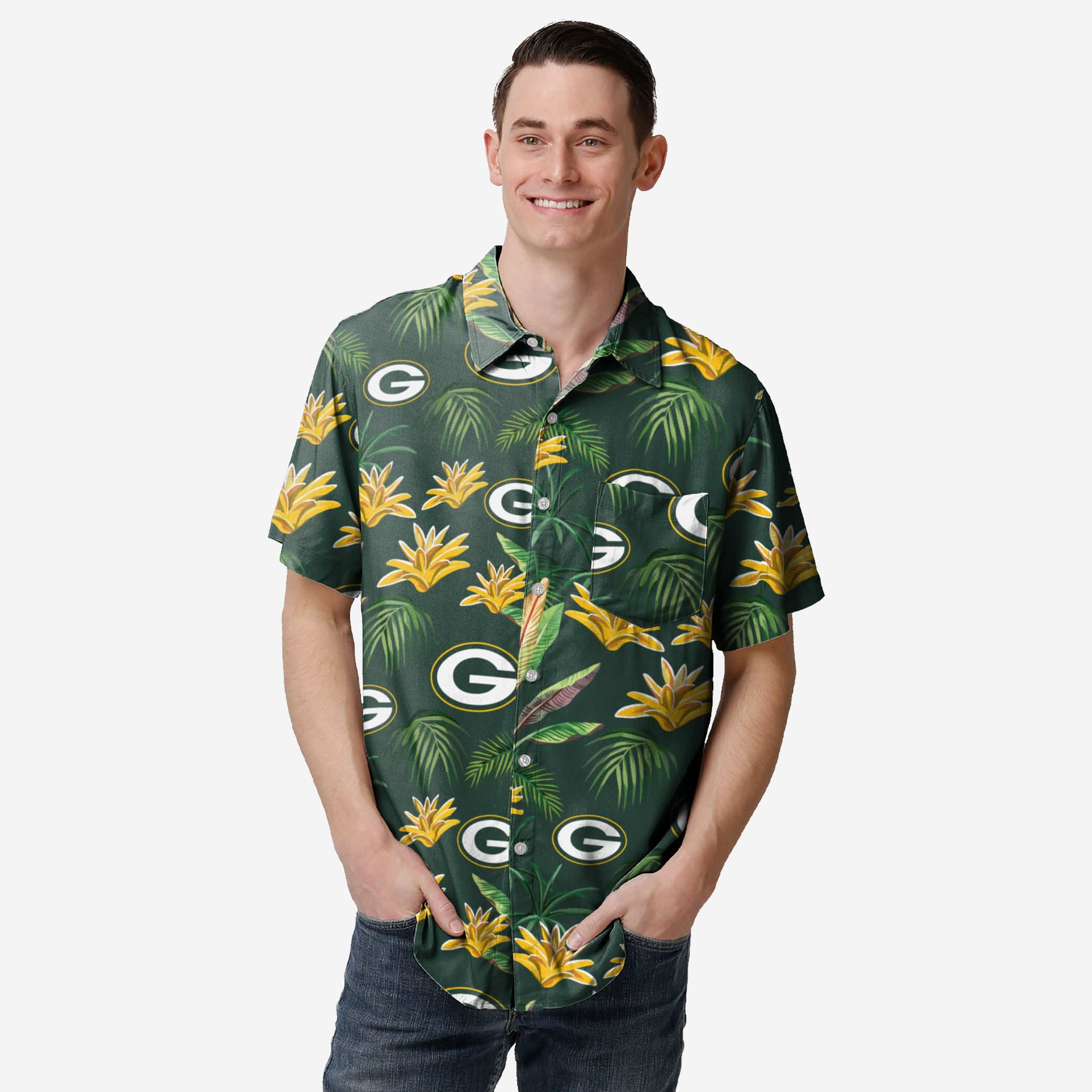 Green Bay Packers Victory Vacay Button Up Shirt