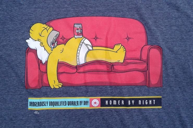 Vintage 1998 Homer Simpson The Simpsons Grey Shirt