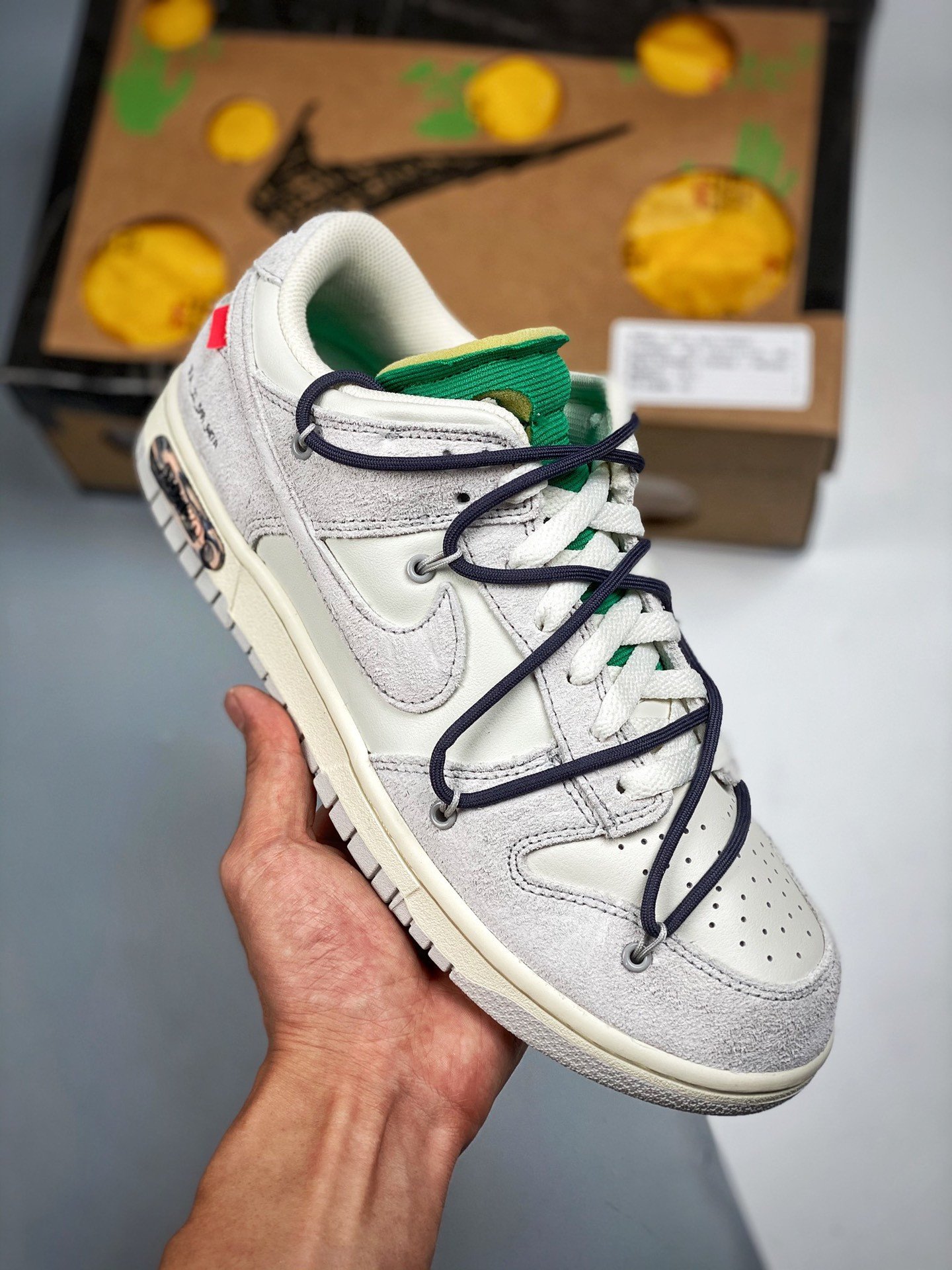 Off-White x Nike Dunk Low 20 of 50 Grey Sail Green 5338948