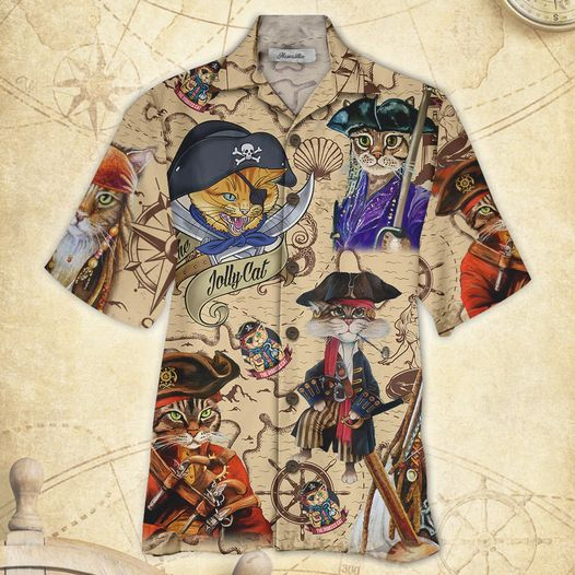 Pirate Cat Hawaii Shirt For Men Women Ha90512