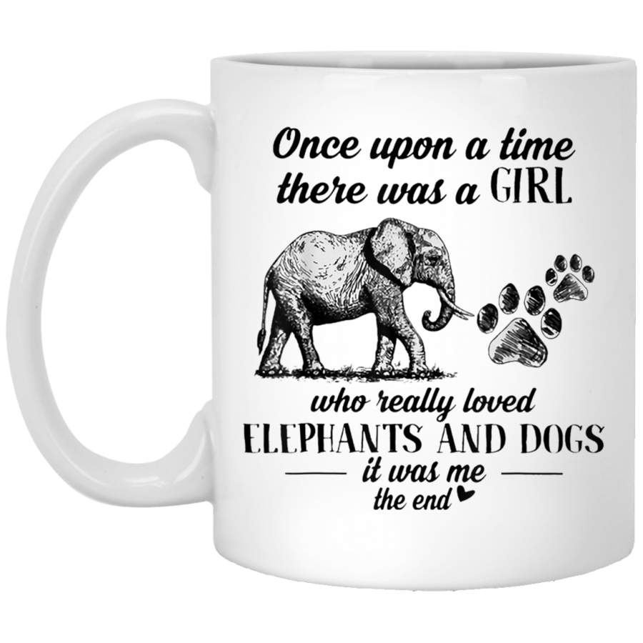 Once Upon A Time There Was A Girl Who Really Loved Elephant White Mug