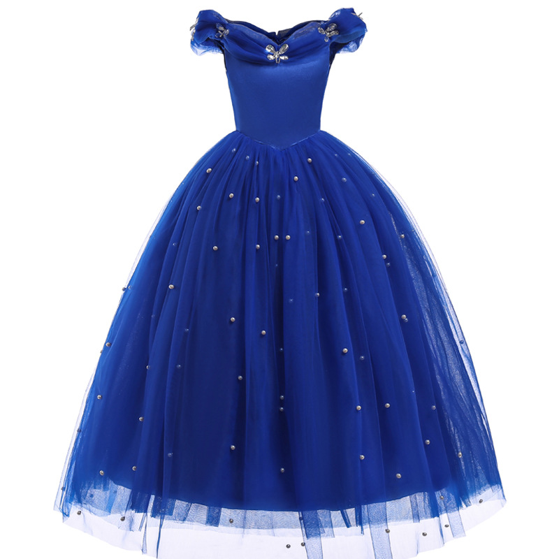 2021 new Cinderella Princess Dress summer Girl Dress Halloween Costume Girls’ dress alx