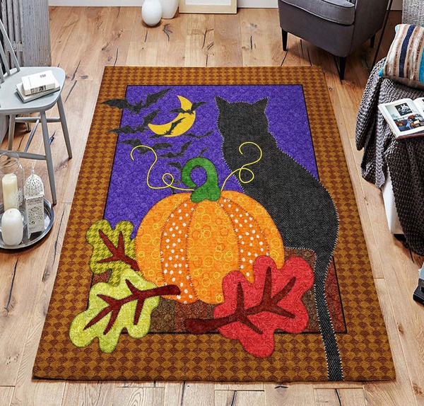 Black Cat Halloween Dhccna1109 Rug