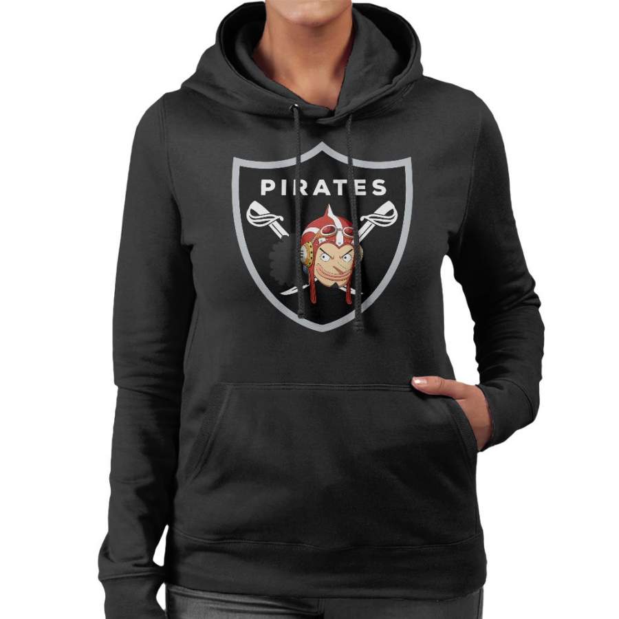 One Piece Usopp Raiders Logo Women’s Hooded Sweatshirt