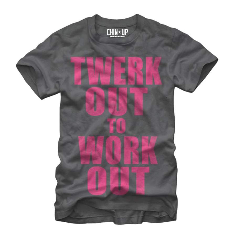 CHIN UP Women’s Twerk Out  Boyfriend Tee Charcoal