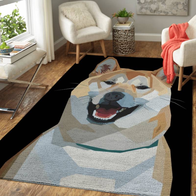 shiba inu dog  – animals Area Rug Carpet