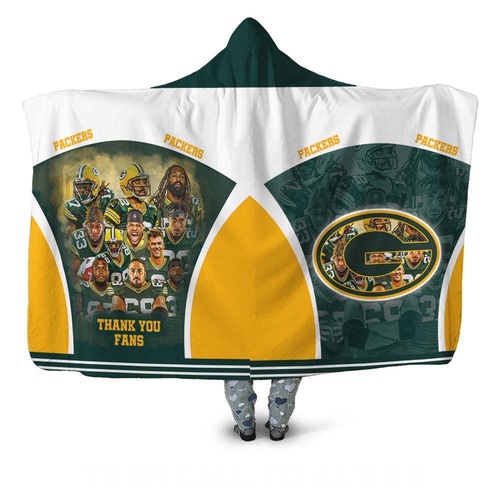 Green Bay Packers Noth Division Champions Thank You Fans All Player For Fan Gift For Fan 3D Full Printing Hooded Blanket