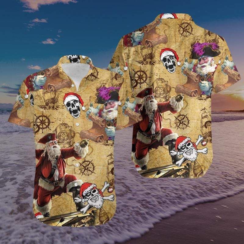 Discover Cool Hawaii Aloha Shirts Pirate On Christmas Ha63296