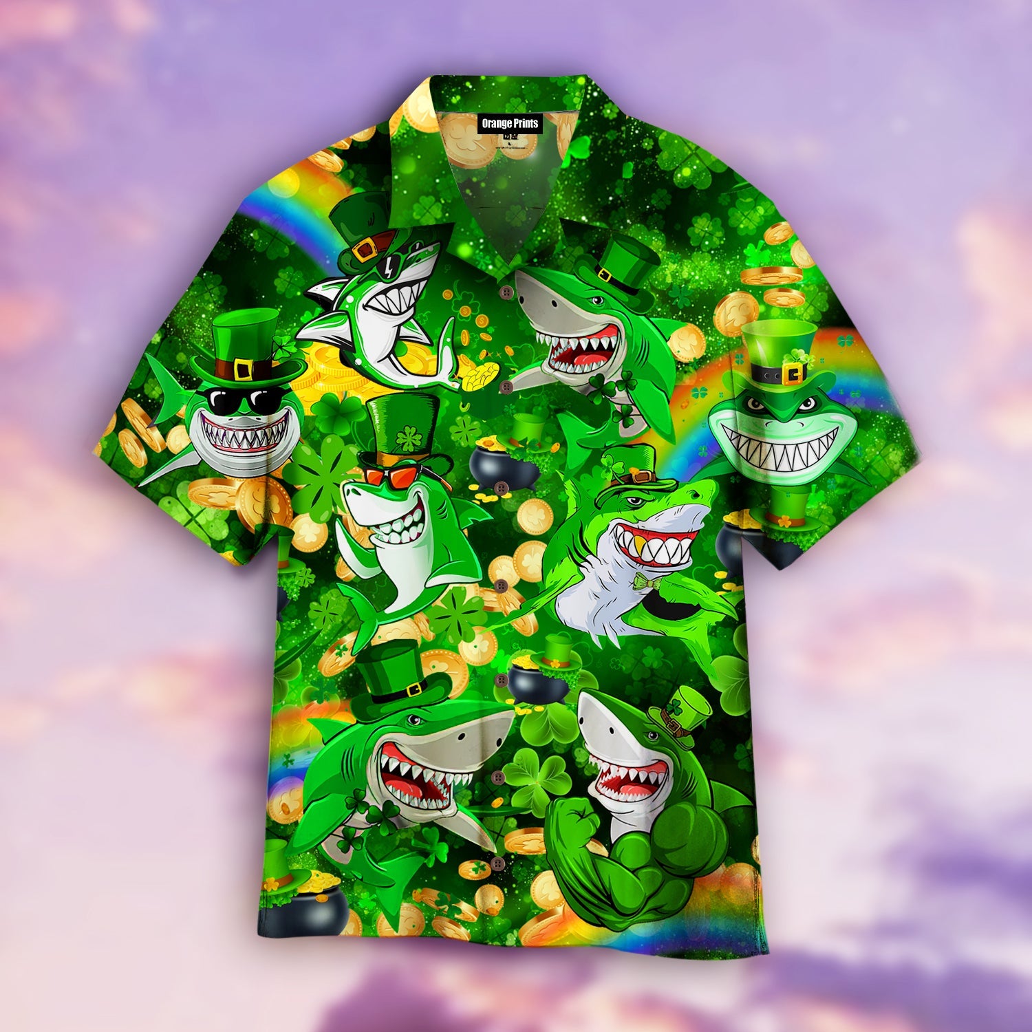 Shark Love St.Patrick’S Day Hawaiian Shirt | For Men & Women | Adult | Wt1586