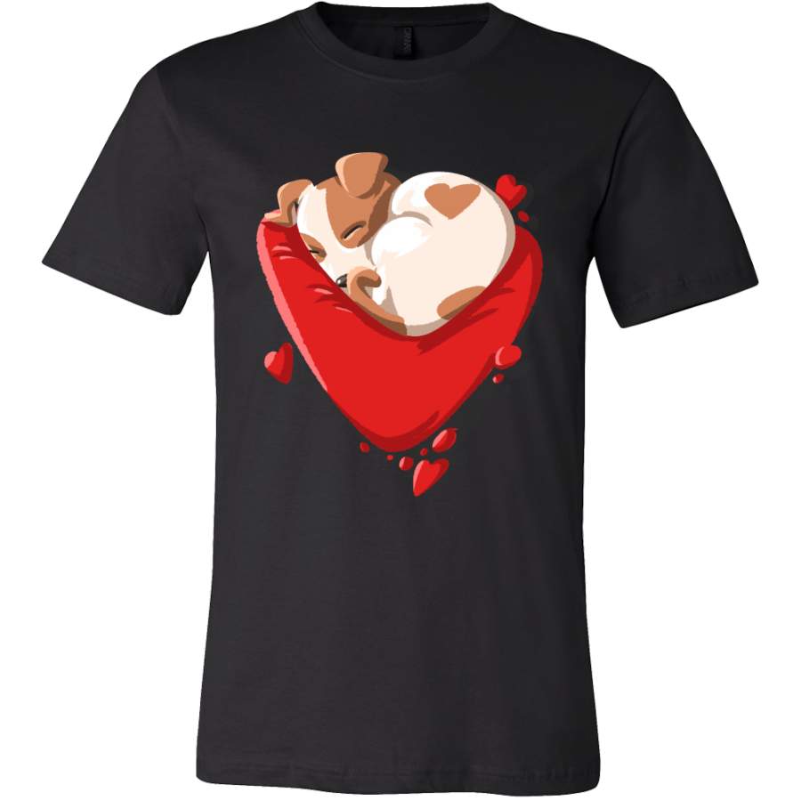 Puppy Love Heart Valentines Day TEE Shirt