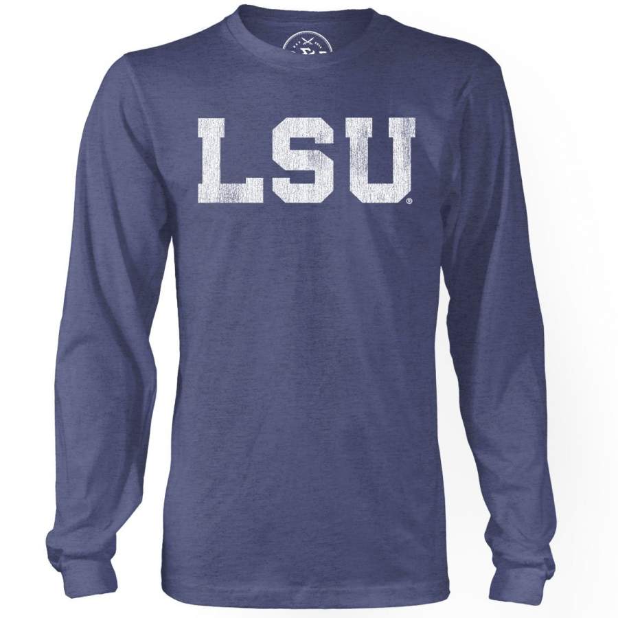 B&B Dry Goods LSU Tigers Athletic Block Long Sleeve T-Shirt – Navy