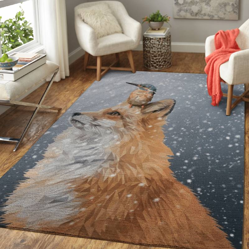 Winter Animals – Dream Animals Lowpolyart Area Rug Carpet