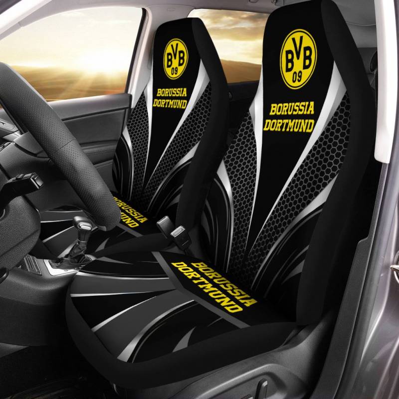 Borussia Dortmund- LPH Car Seat Cover (Set of 2) Ver4 (Black)