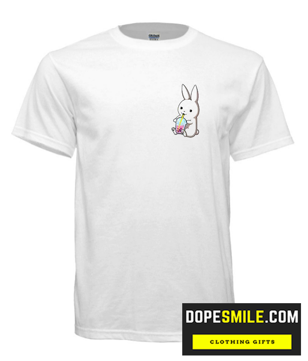 Cute Boba Loving Bunny Cool  T Shirt