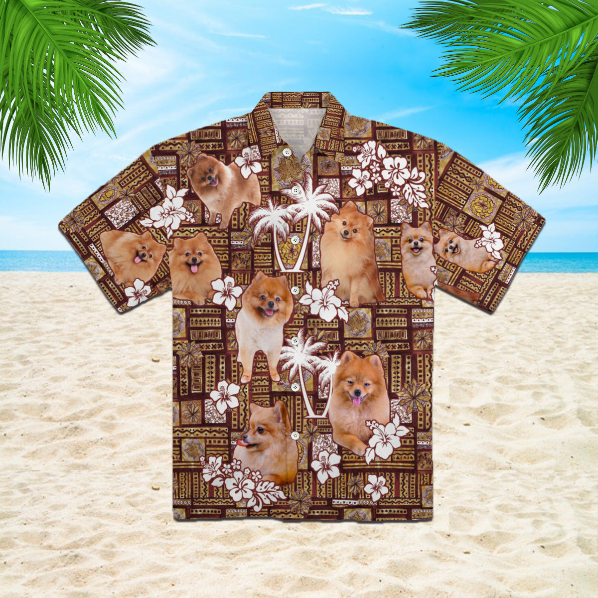 Pomeranian Tropical Dog Lover Hawaiian Shirt | For Men & Women | Hw890