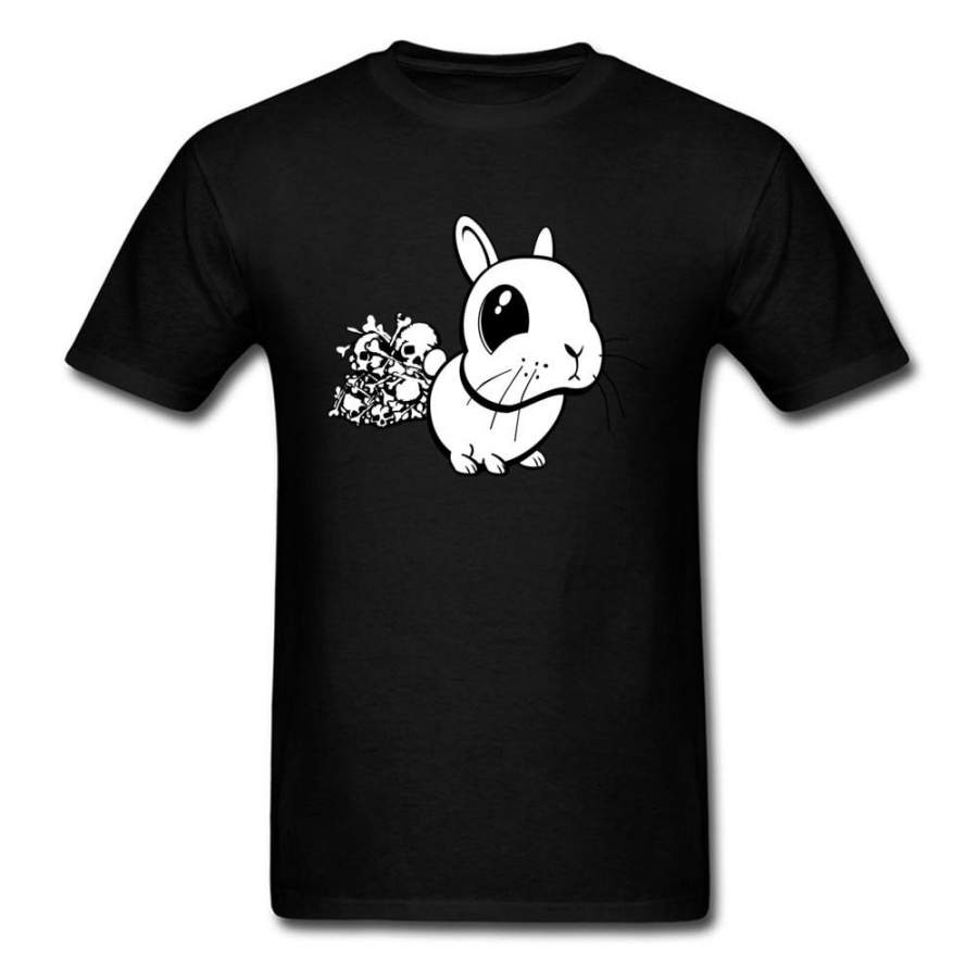 T Shirt Kawaii Rabbit Print T-shirt Men Clothes Easter Day Gift Tops Skulls Tees Tshirt