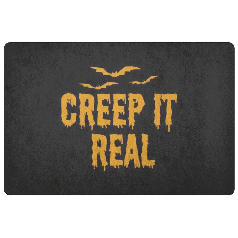 Creep It Real Bats Halloween Doormat Indoor And Outdoor Mat Entrance Rug Funny Home Decor Closing Gift Gift For Friend Family Gift Idea