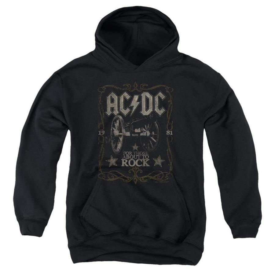 AC/DC Rock Label Youth Hoodie (Ages 8-12)