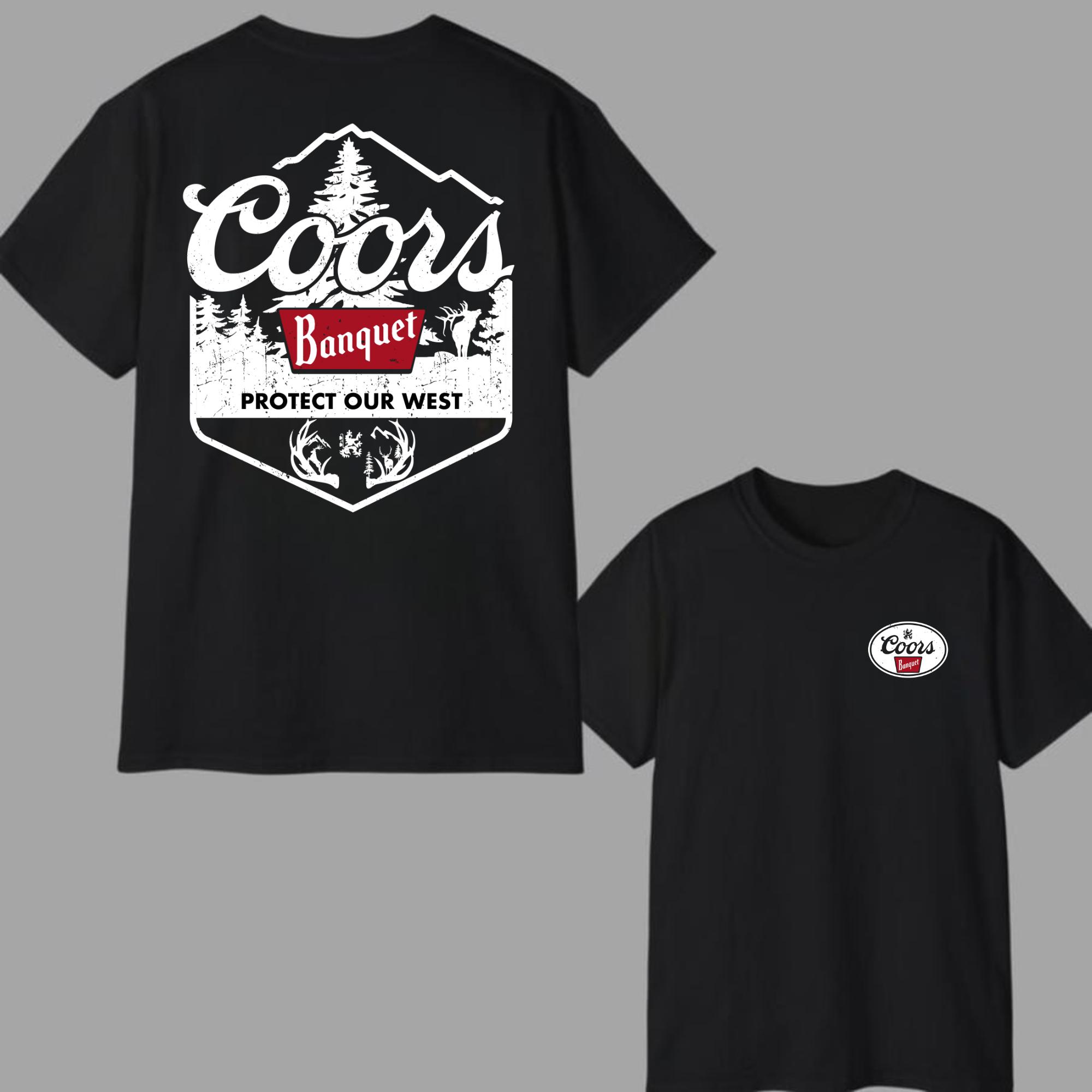 Coors Banquet Tshirt – Classic Mountain Design, Perfect for Beer Enthusiasts – Design SVN Full Color – Transform with Tshirt for the Family , Unisex