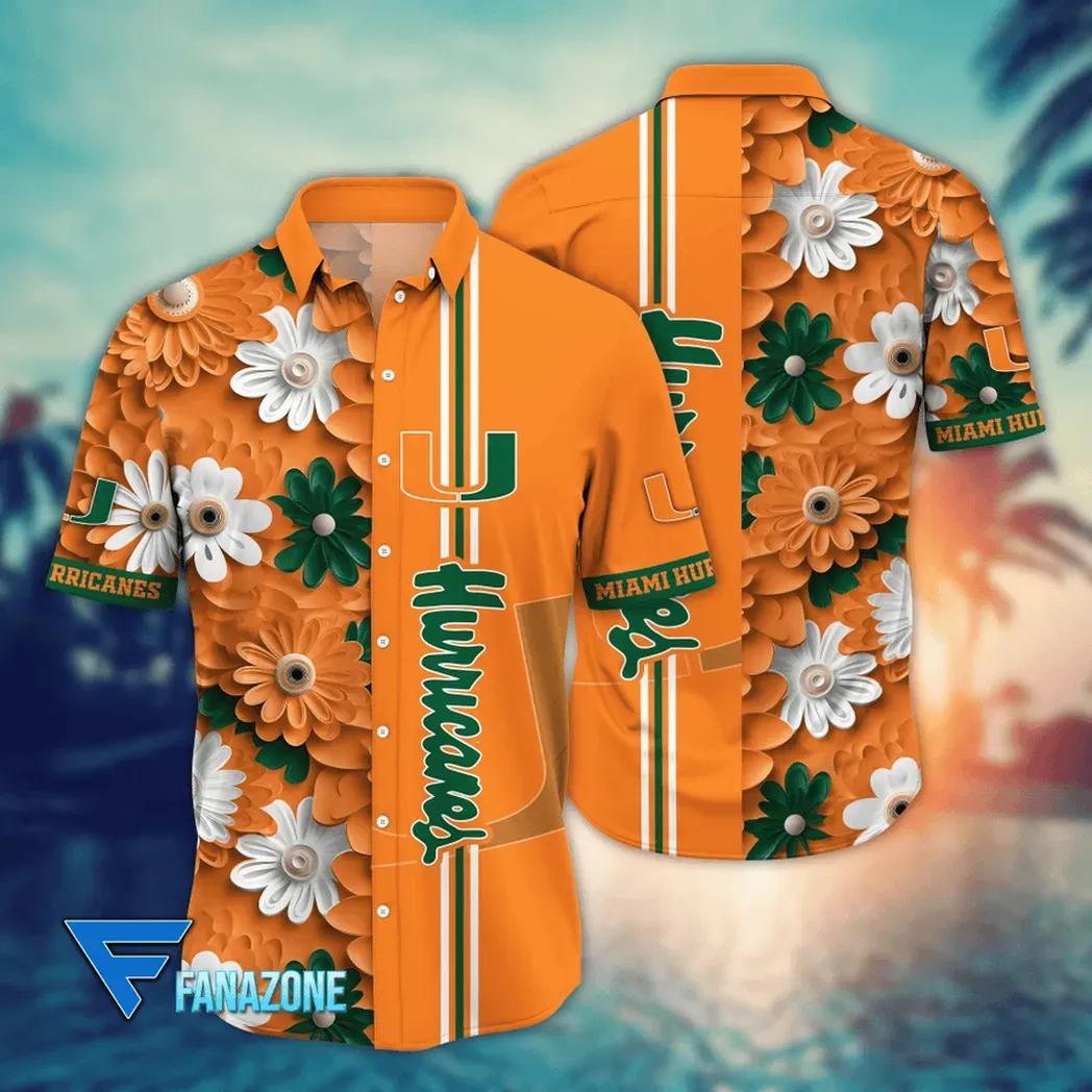 Miami Hurricanes Style Hot Trending Summer Ncaa Flower Aloha Hawaiian Shirt 13, Ncaa Hawaiian Shirt