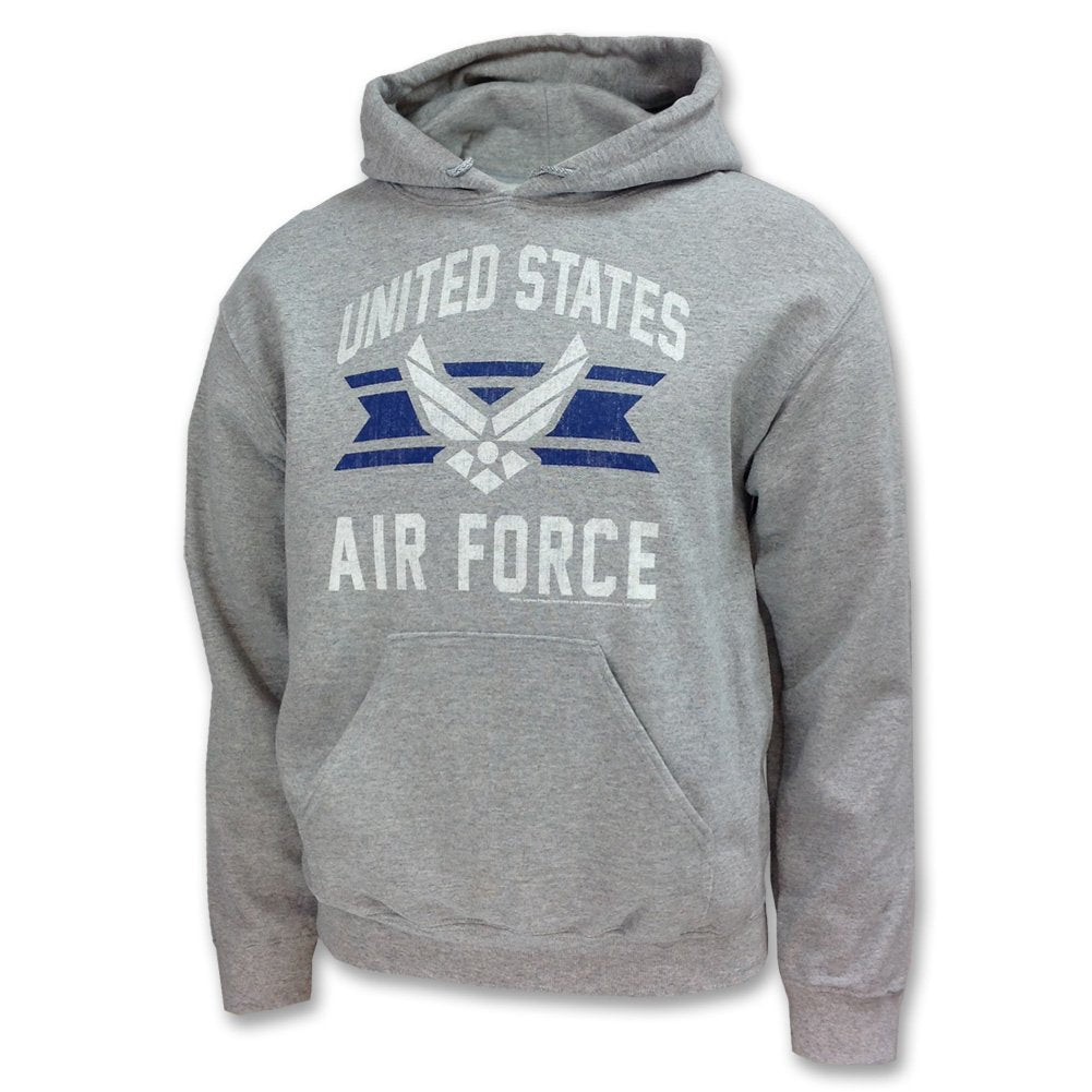 Armed Forces Gear Men’s Air Force Vintage Basic Hooded Sweatshirt