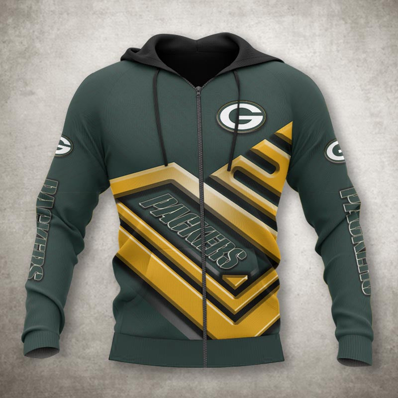 Green Bay Packers Zip Up Hoodies No 1