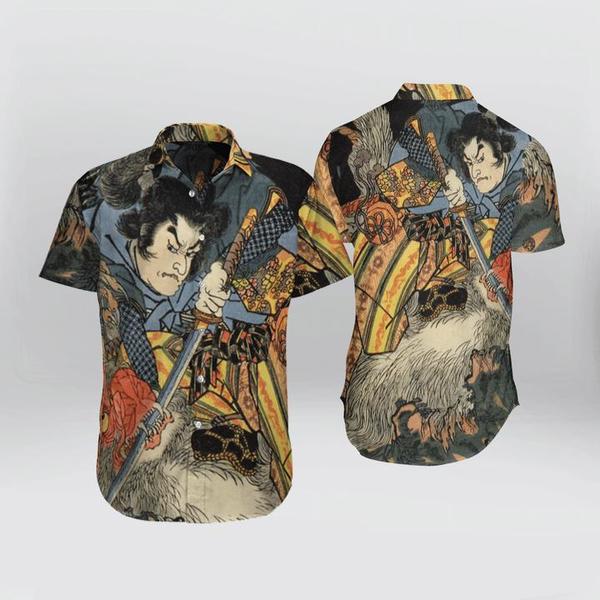 Japanese Aesthetic Ukiyoe Hawaii Shirt For Men Women Ha78777