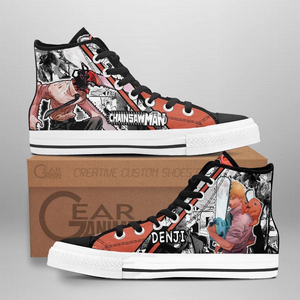 Denji High Top Shoes Custom Manga Anime Chainsaw Man Sneakers ...