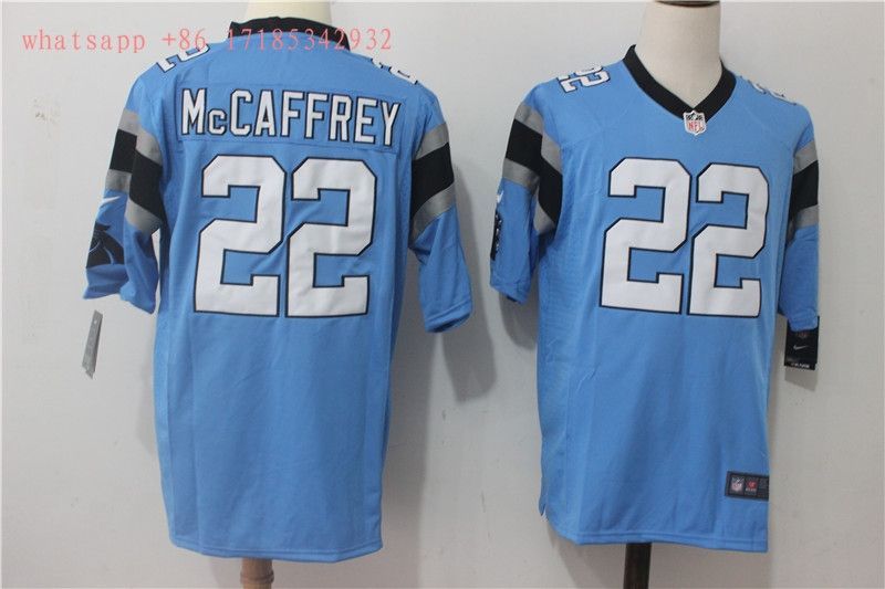 Carolina Panthers Christian Mccaffrey #22 NFL 2020 Grey Jersey Jersey