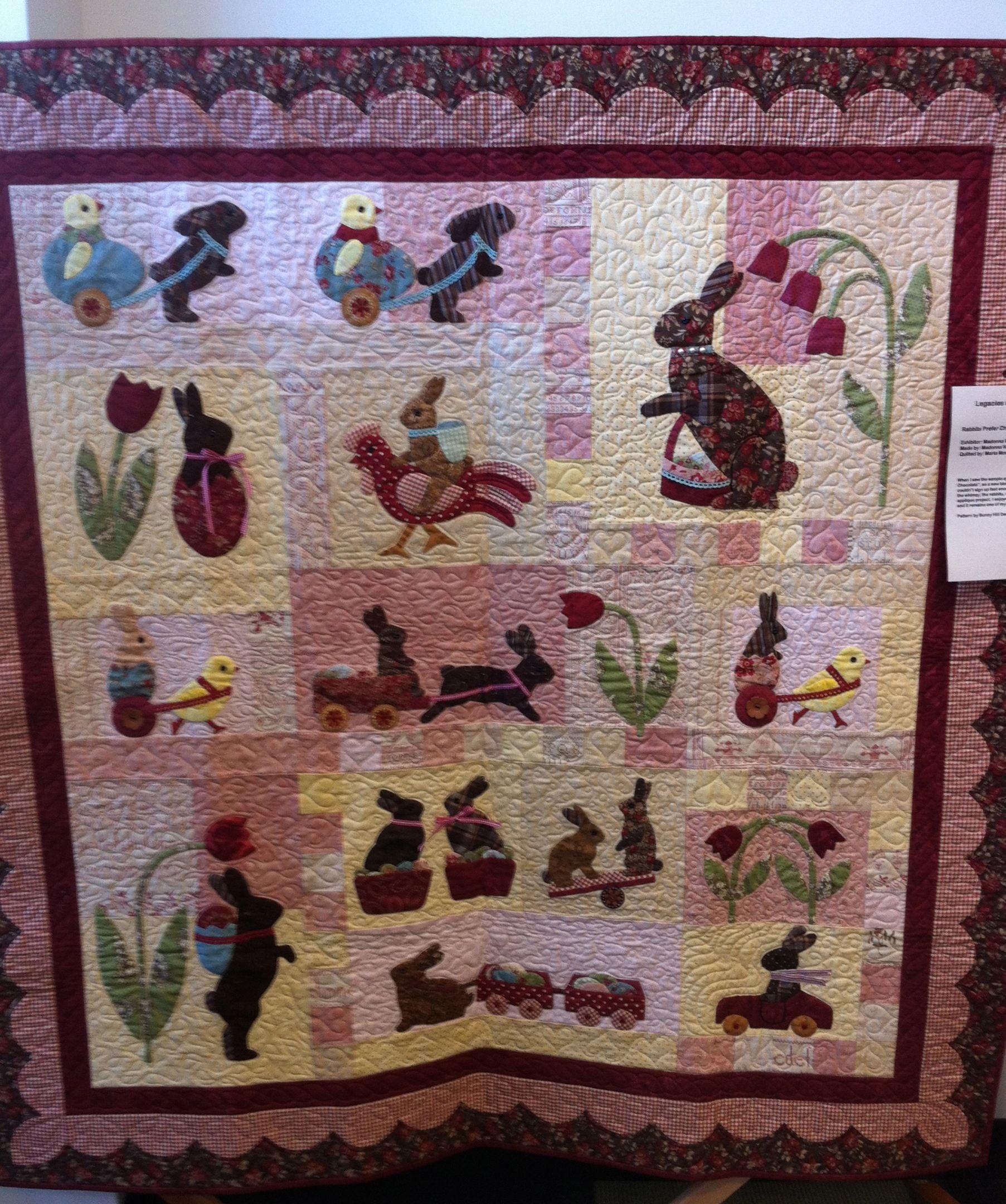 Rabbits Prefer Chocolate Quilt Tucvd