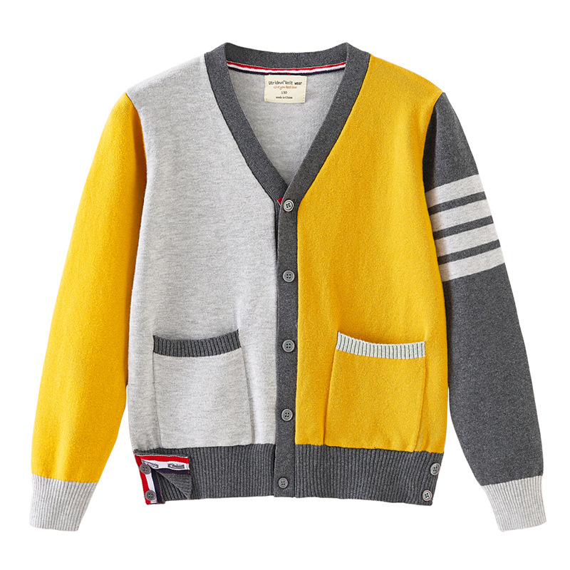 Spring Autumn Kids Sweaters Knitted Cardigan Girls Cotton Coat Baby Stripe Cardigans Outerwear Toddler Clothes Baby Clothing alx