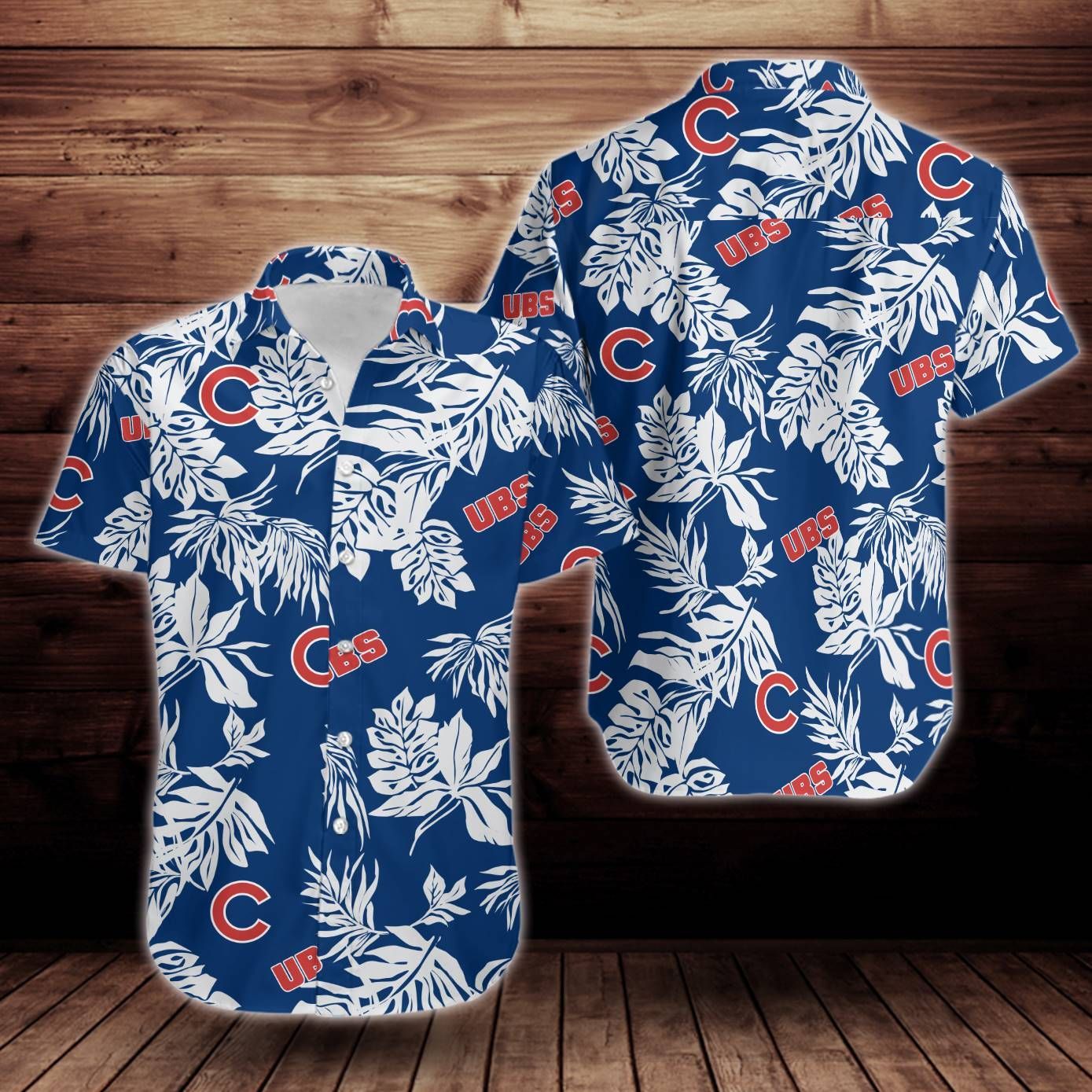 Chicago Cubs Tropical Flower Short Sleeve Hawaii Shirt Ha43833